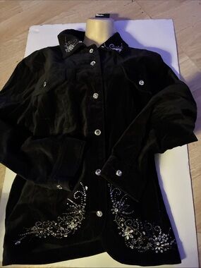 Quacker Factory Vintage velvet coat